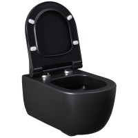 Подвесной унитаз Allen Brau Priority 4.31001.31 36 x 54 см, безободковый, черный