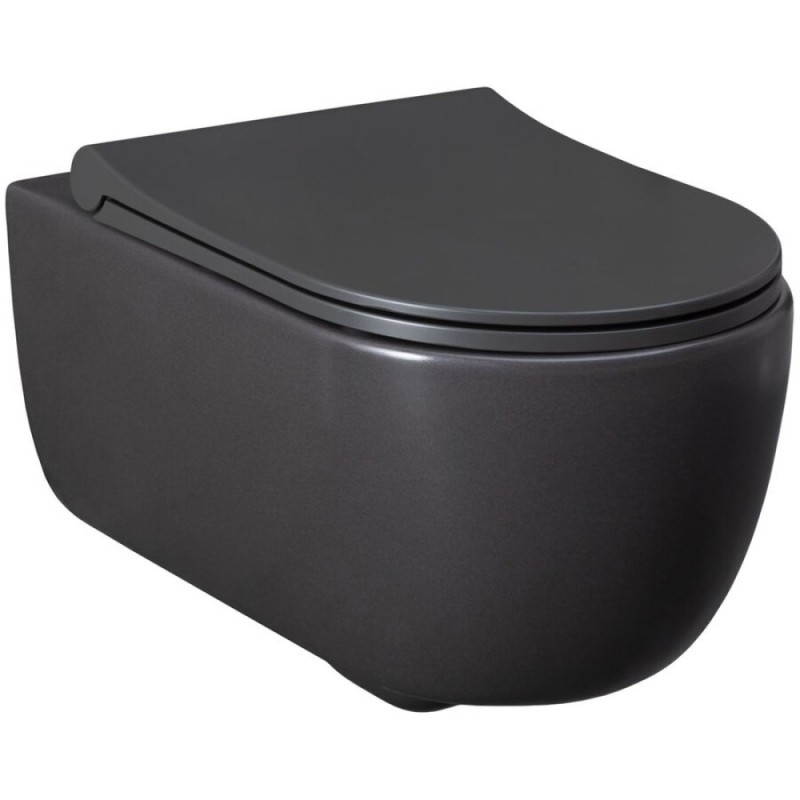 Подвесной унитаз Allen Brau Priority 4.31001.AN 36 x 54 см, безободковый, антрацит