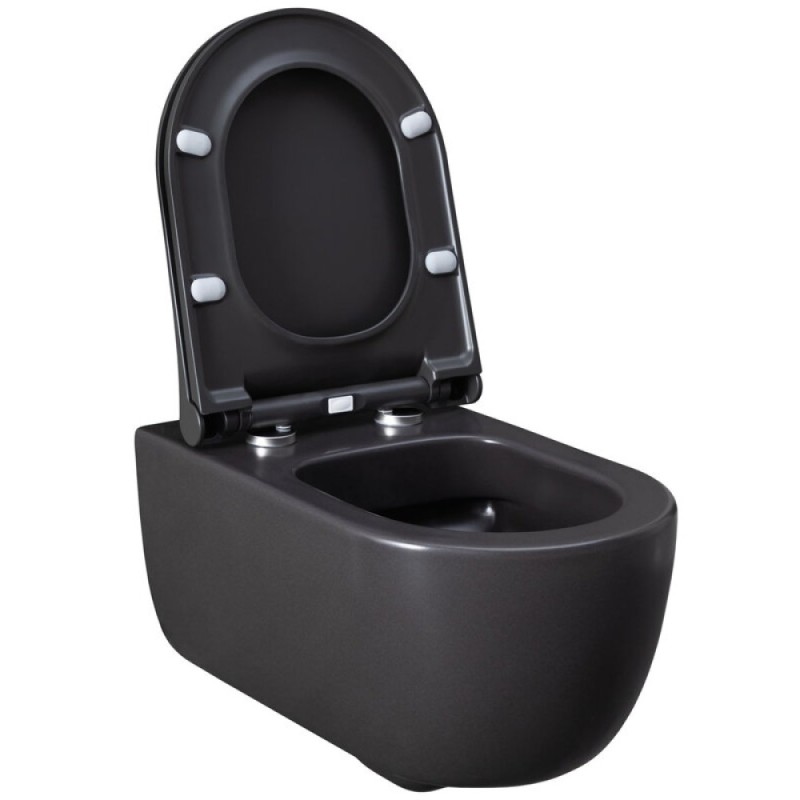 Подвесной унитаз Allen Brau Priority 4.31001.AN 36 x 54 см, безободковый, антрацит