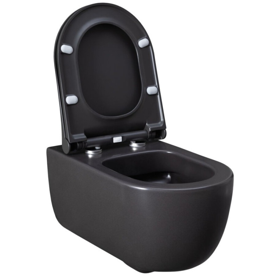 Подвесной унитаз Allen Brau Priority 4.31001.AN 36 x 54 см, безободковый, антрацит