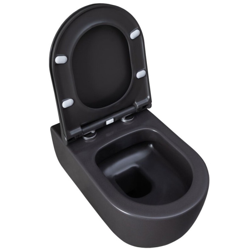 Подвесной унитаз Allen Brau Priority 4.31001.AN 36 x 54 см, безободковый, антрацит