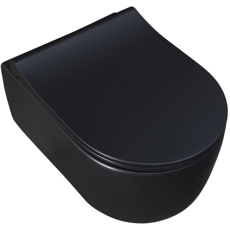 Подвесной унитаз Allen Brau Priority 4.31002.31 2 36 x 49 см, безободковый, черный матовый