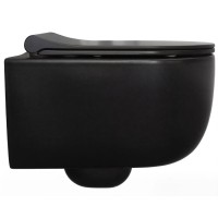 Подвесной унитаз Allen Brau Priority 4.31002.31 2 36 x 49 см, безободковый, черный матовый