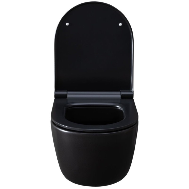Подвесной унитаз Allen Brau Priority 4.31002.31 2 36 x 49 см, безободковый, черный матовый