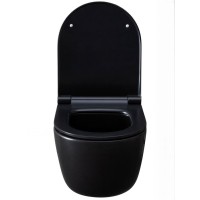 Подвесной унитаз Allen Brau Priority 4.31002.31 2 36 x 49 см, безободковый, черный матовый