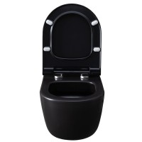 Подвесной унитаз Allen Brau Priority 4.31002.31 2 36 x 49 см, безободковый, черный матовый