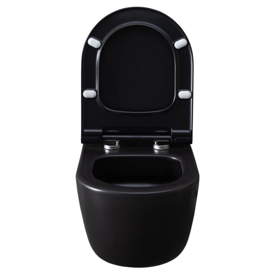 Подвесной унитаз Allen Brau Priority 4.31002.31 2 36 x 49 см, безободковый, черный матовый