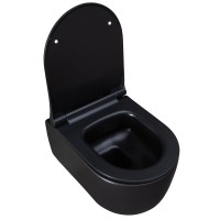 Подвесной унитаз Allen Brau Priority 4.31002.31 2 36 x 49 см, безободковый, черный матовый