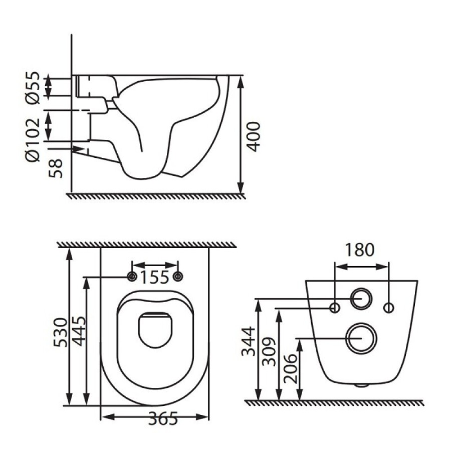 Подвесной унитаз Allen Brau Reality 4.32006.20 безободковый, белый