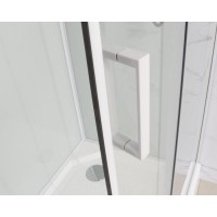 Душевая кабина Frank F400 White без крыши, 100 x 100 см, низкий поддон, стекла прозрачные, профиль белый, 4000404