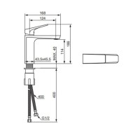 Смеситель для раковины Damixa Merkur 400210300, цвет черный матовый