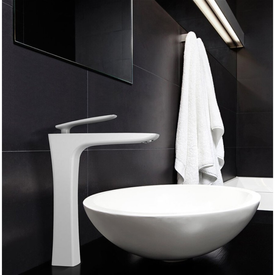 Смеситель Timo Helmi 4011/00-16F chrome white для раковины, высокий