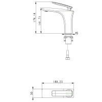 Смеситель Timo Helmi 4061/03F для раковины, цвет чёрный матовый