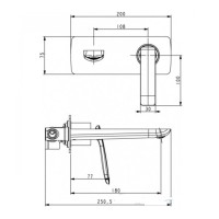 Смеситель Timo Helmi 4071/00-16SM chrome white для раковины, белый