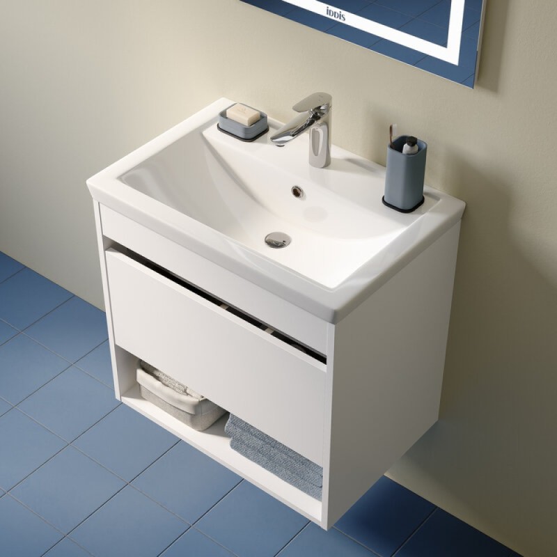 Раковина Iddis Optima Home 4076000i28, 60 см, фарфор, белый