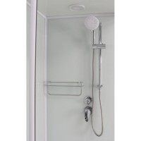 Душевая кабина Frank F409 White, 90 х 90 см, низкий поддон, стекла прозрачные, профиль белый, 409009
