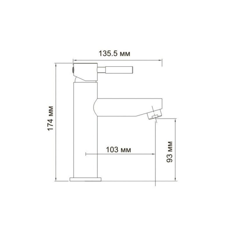 Смеситель WasserKRAFT 4104 для раковины, картридж Ø 25 mm, хром