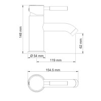 Смеситель WasserKRAFT 4105 для раковины, хром