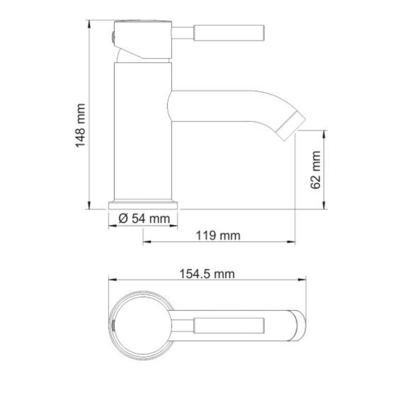 Смеситель WasserKRAFT 4105 для раковины, хром