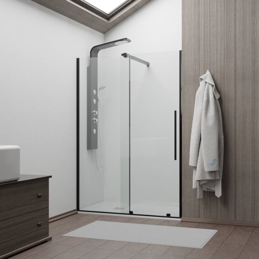 Душевая дверь в нишу RGW Tornado TO-18B 41071813-14, 130 см, стекло прозрачное, профиль черный