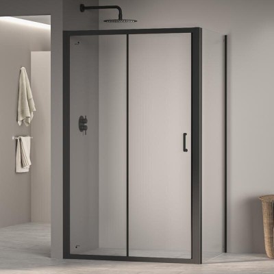 Душевой уголок RGW Passage PA-74B (PA-14B + Z-050-2B) 410874118-14, 110 х 80 см, стекло прозрачное, профиль черный