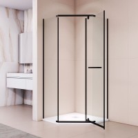 Душевой уголок RGW Passage PA-82B 41088200-14, 100 х 100 см, стекло прозрачное, профиль черный