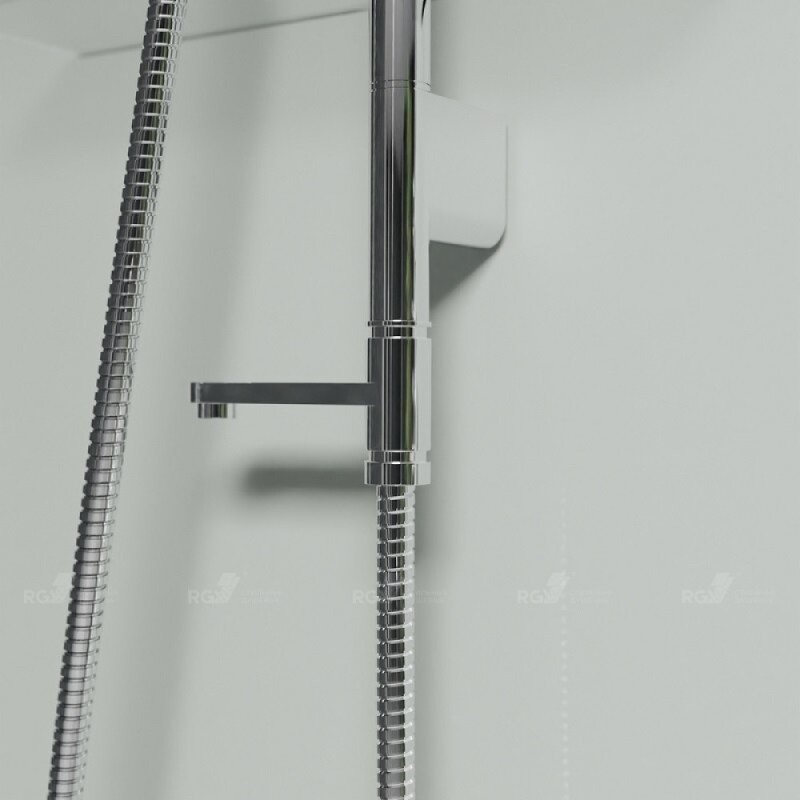 Душевая кабина RGW Andaman AN-207 411320779-95, 70 x 90 см, стекла прозрачные с матовой полосой, профиль белый
