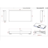 Столешница Cezares Tavolone, 41581, 90 х 43 см, цвет Rovere tabacco