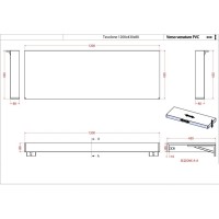 Столешница Cezares Tavolone, 41583, 120 х 43 см, цвет Rovere tabacco