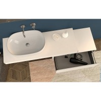 Консоль Cezares Tavolone 41785, 90 см, подвесная, bianco opaco