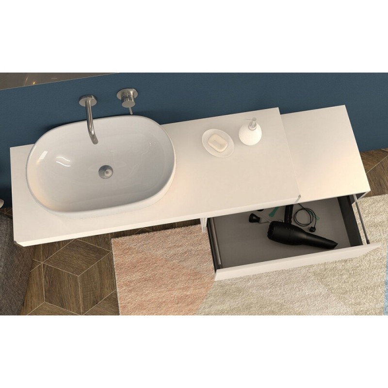 Консоль Cezares Tavolone 41785, 90 см, подвесная, bianco opaco