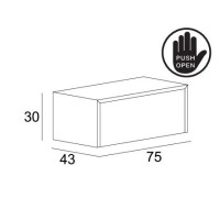 Шкаф подвесной Cezares Tavolone 41789, 75 см, цвет Bianco opaco