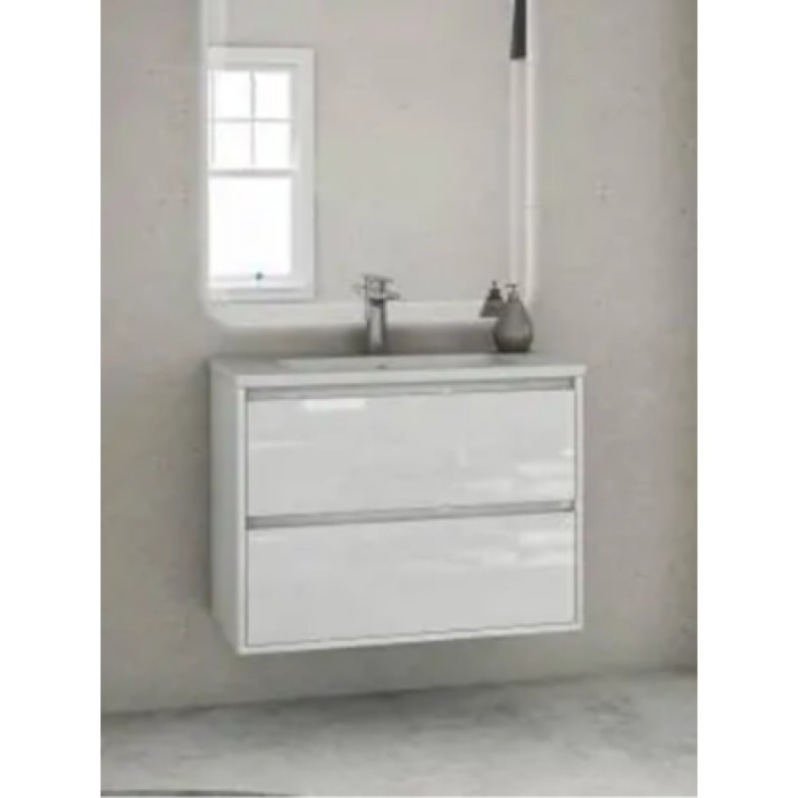 Тумба под раковину Cezares Glass, 41797, 74 см, цвет Bianco Lucido