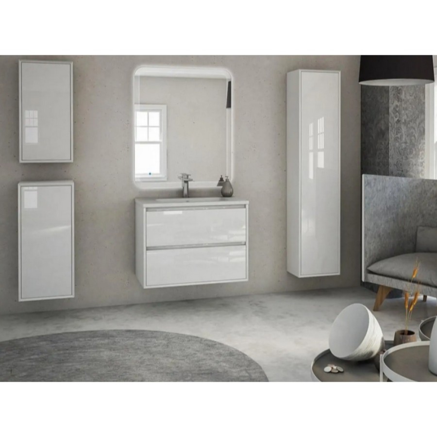Тумба под раковину Cezares Glass, 41797, 74 см, цвет Bianco Lucido