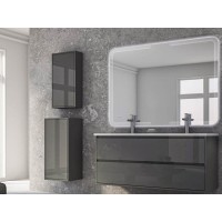 Тумба под раковину Cezares Glass 41811, 120 см, подвесная, черный