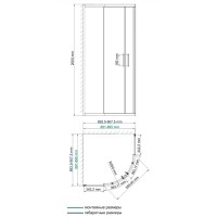 Душевой уголок WasserKRAFT Main 41S01, 90 х 90 см, стекло прозрачное, профиль хром