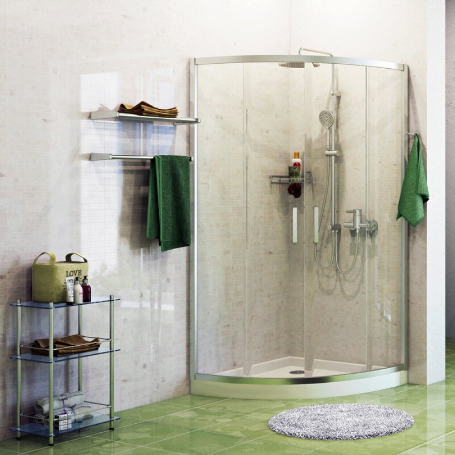 Душевой уголок WasserKRAFT Main 41S01, 90 х 90 см, стекло прозрачное, профиль хром