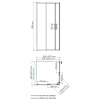Душевой уголок WasserKRAFT 41S03, 90 х 90 см, стекло матовое, профиль серебристый