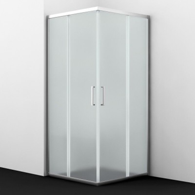 Душевой уголок WasserKRAFT 41S03, 90 х 90 см, стекло матовое, профиль серебристый