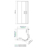 Душевой уголок WasserKRAFT Main 41S03M, 90 х 90 см, стекло матовое, профиль хром
