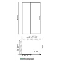Душевой уголок WasserKRAFT Main 41S06, 120 х 80 см, стекло прозрачное, профиль хром