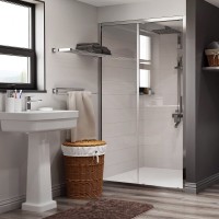 Душевая дверь WasserKRAFT 41S13 110 x 200 см, стекло прозрачное, профиль серебристый