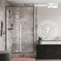 Душевая дверь WasserKRAFT Main, универсальная, 130 х 200 см, 41S30