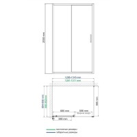 Душевой уголок WasserKRAFT Main 41S33, 130 х 90 см, стекло прозрачное, профиль серебристый