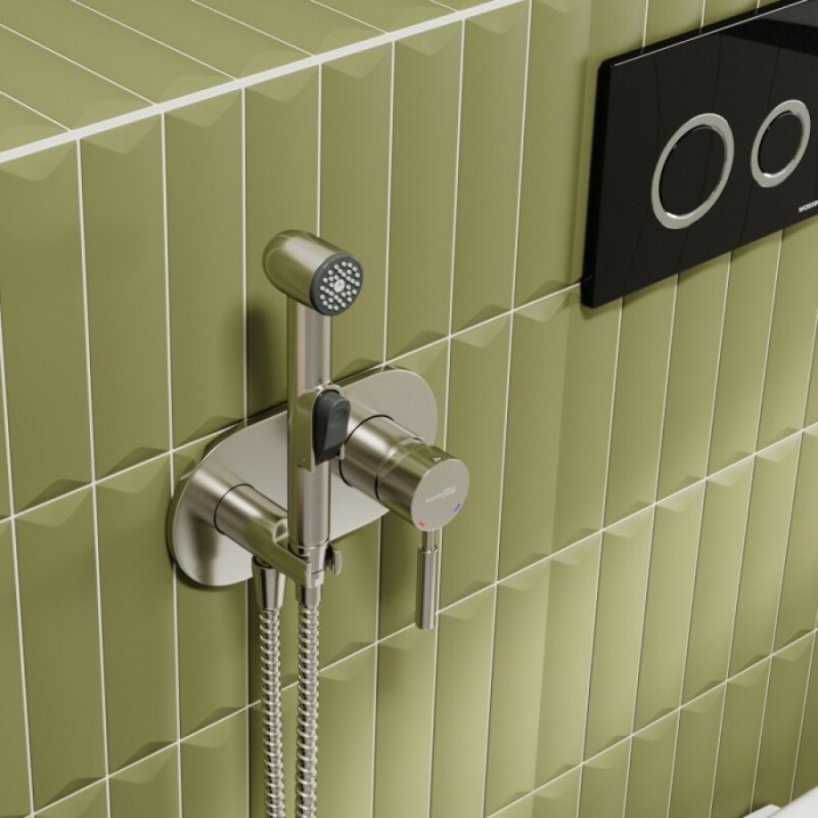 Гигиенический душ WasserKRAFT Wern, 4238, со смесителем, никель