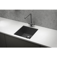 Кухонная мойка Granula 4445U, ГРАФИТ МАТОВЫЙ, 44 см, нержавеющая сталь, цвет графит матовый