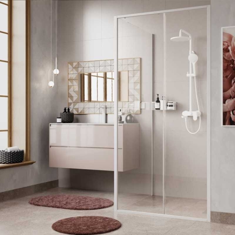 Душевой уголок WasserKRAFT Rhin 44S19, 100 х 100 см, стекло прозрачное, профиль белый