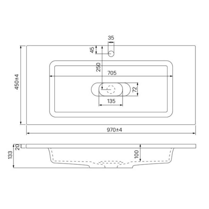 Раковина Iddis Optima Home 4501000i28 100 см, белый