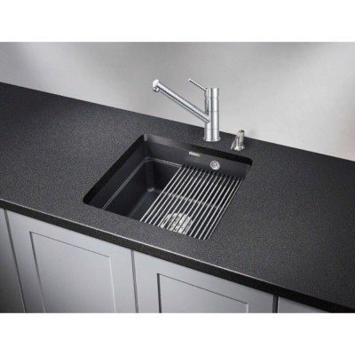 Комплект кухонная мойка Granula + смеситель Granula, 4501U+0010, Шварц
