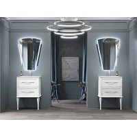 Зеркало Cezares со встроенной LED подсветкой, антизапотеванием, 70 х 92 см, белое, 45020